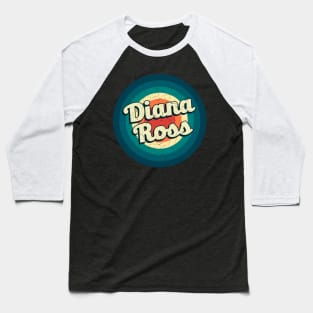 Graphic Diana Name Retro Vintage Circle Baseball T-Shirt